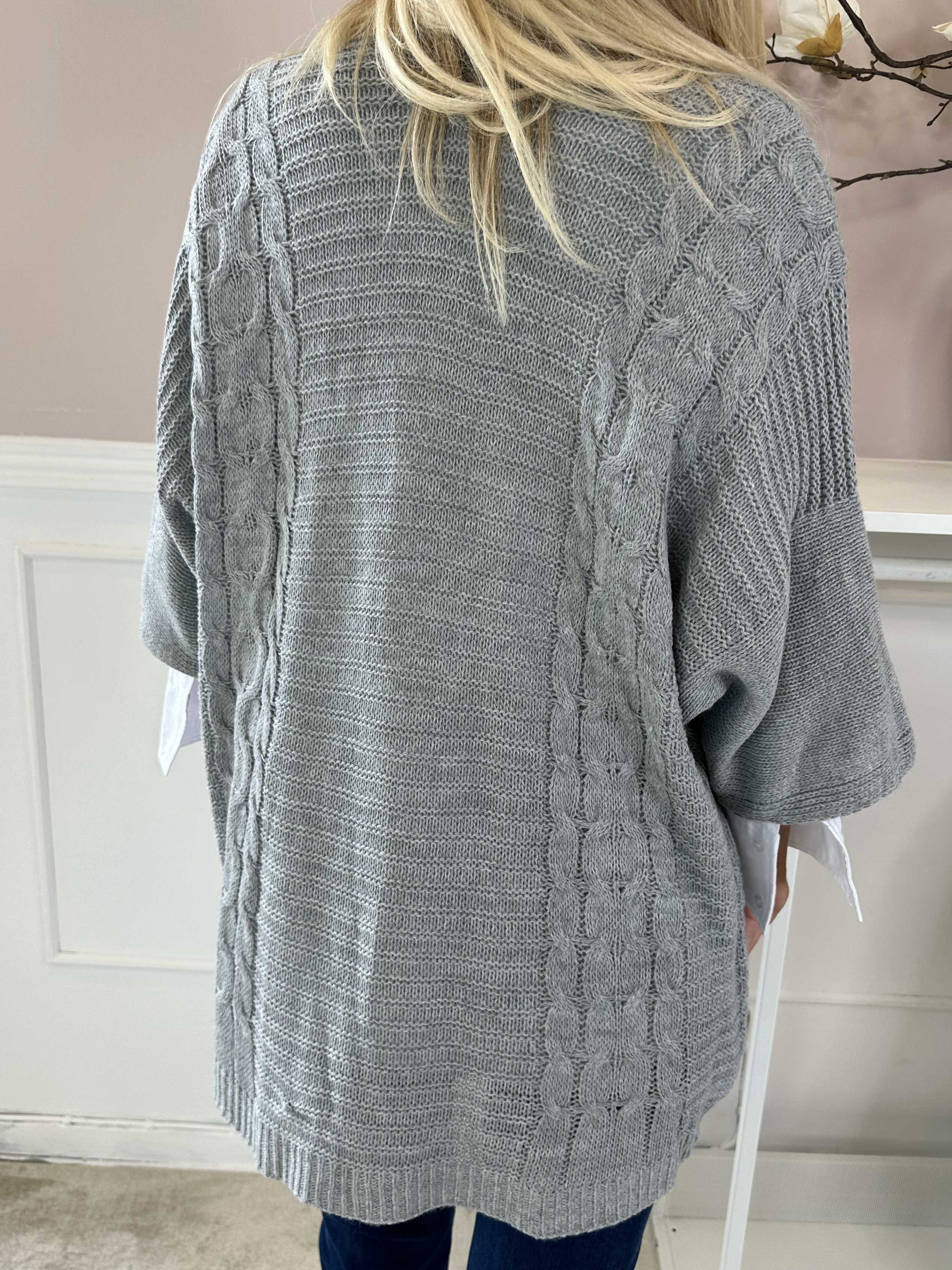 Avalon - Strikcardigan med korte ærmer